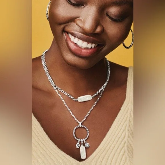 🌺BRIGHTON Pebble Pearl Charm Ring Adjustable Necklace - Picture 9 of 9